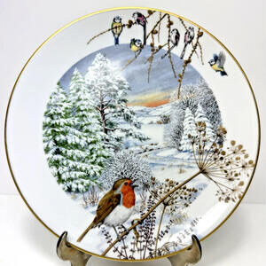 VTG Royal Worcester Plate A Country Lane in December Peter Barrett Ltd Edition